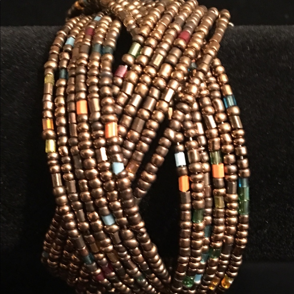 HAND-BEADED WOVEN BRACELET - Picture 8 of 8